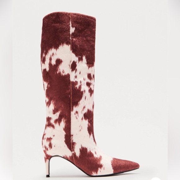 Fashion Nova Shoes - Fashion Nova Brown and Ivory Heeled Boots